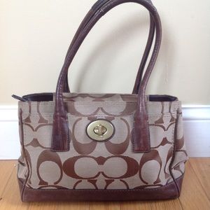 Coach Khaki Signature Madeline Shoulder Bag